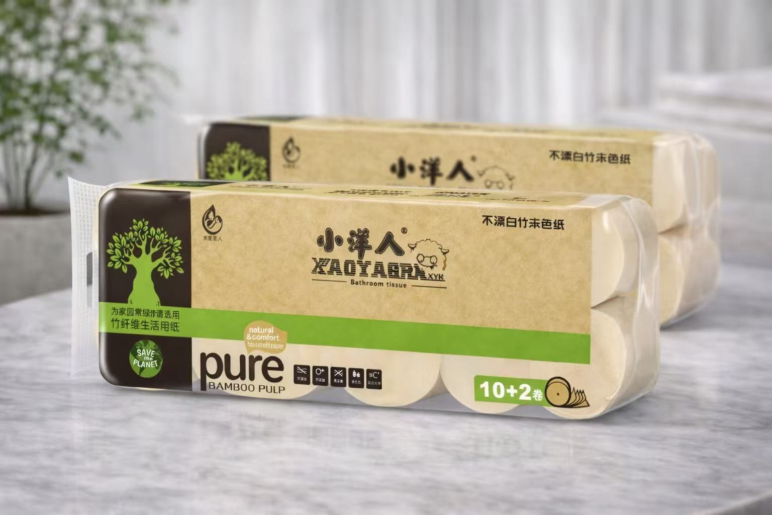 Bamboo pulp paper towels