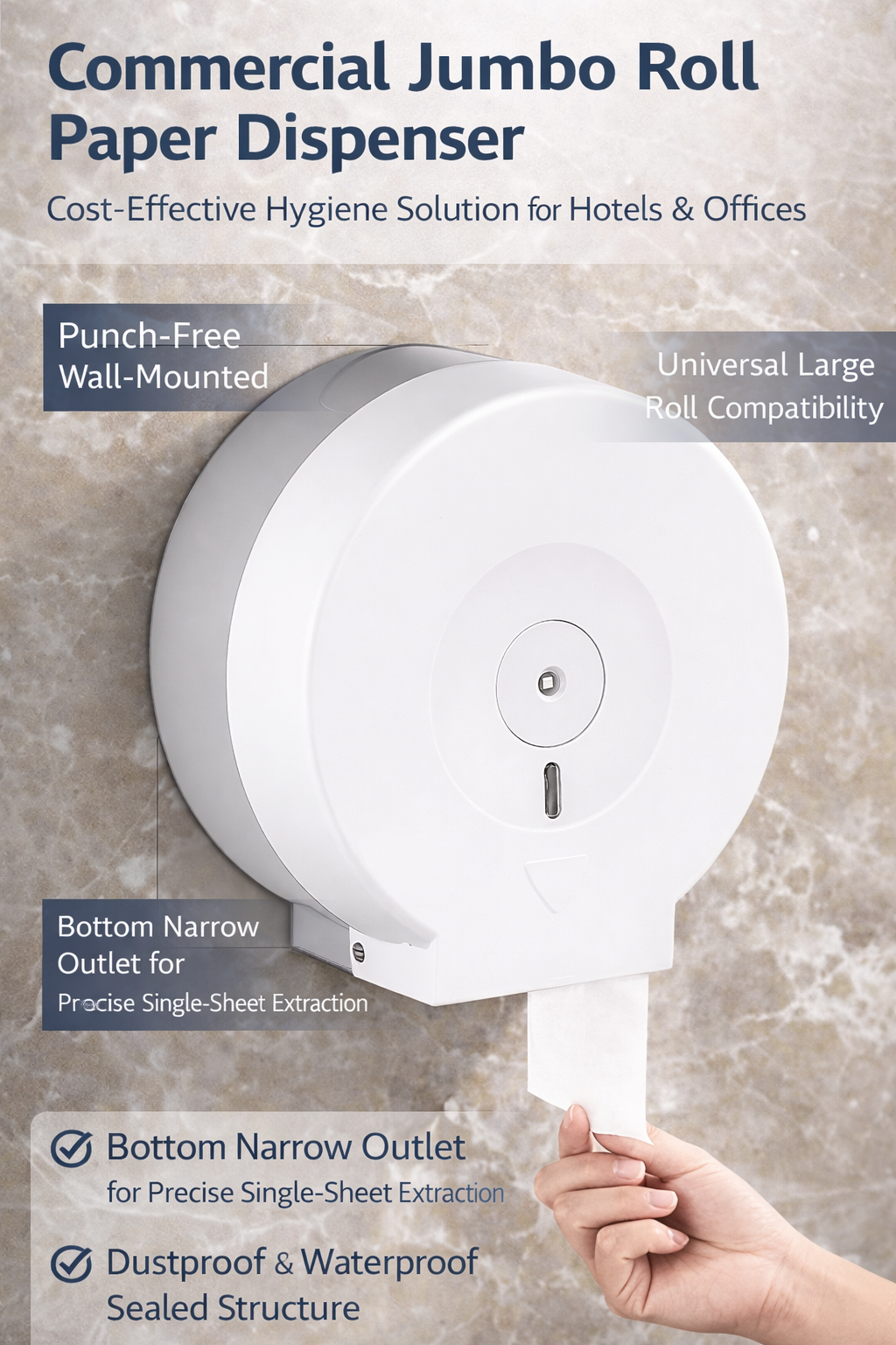 Hotel & Commercial Paper | Public Area Paper | With Matching Dispensers